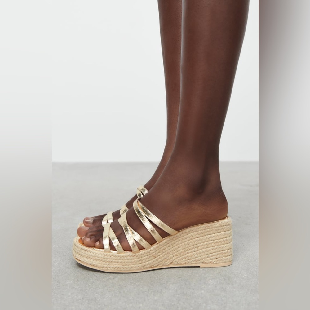 ZARA STRAP WEDGE SANDALS